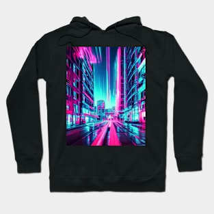 Enhanced Cyberpunk City Street Hoodie